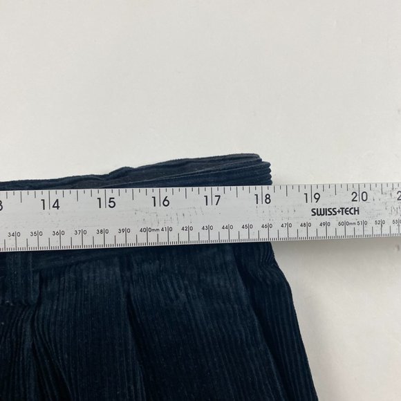 Vintage Y2K Haggar Wide Wale Blue Pleated Corduroy Pants Men's 36 x 30 Skater - Picture 9 of 13